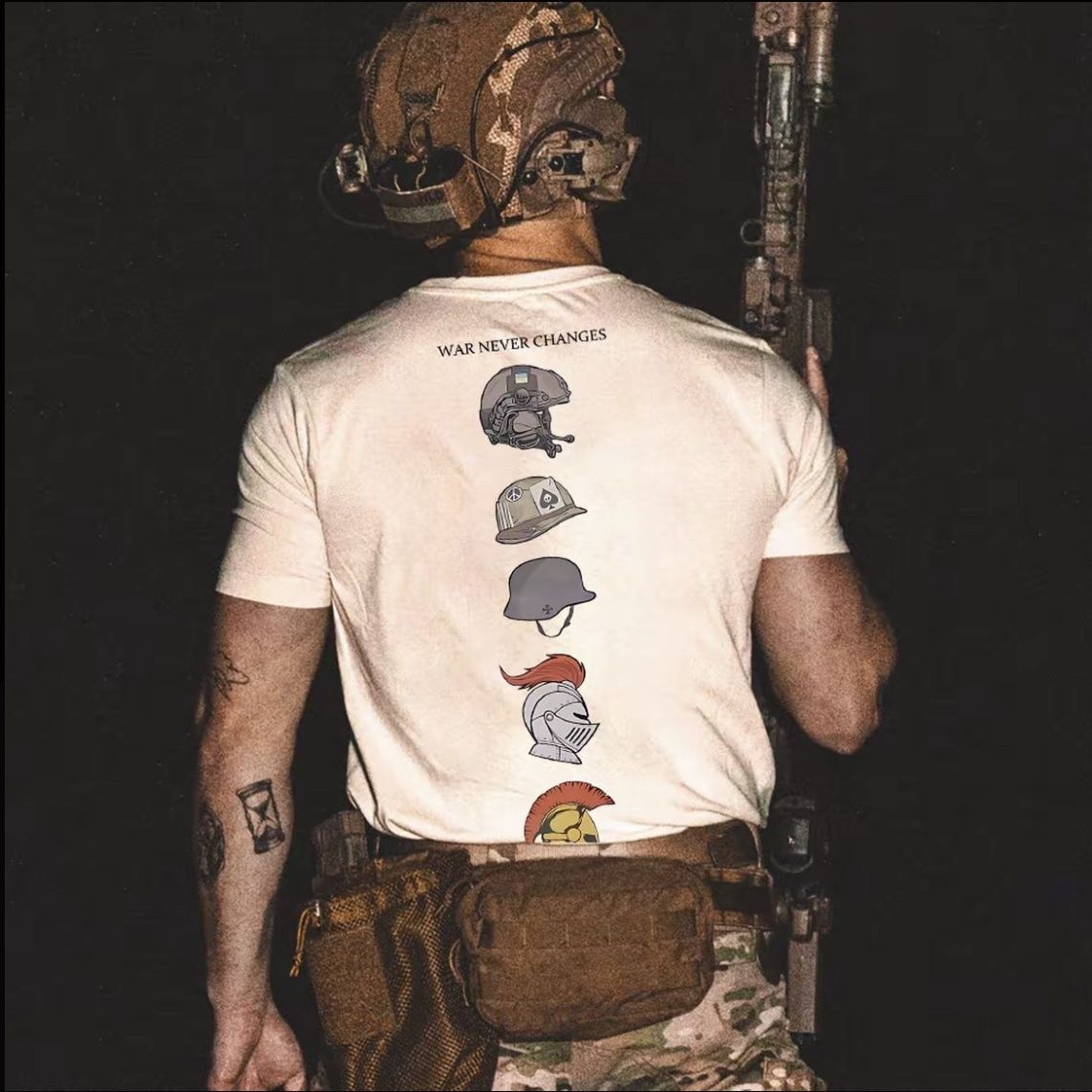 Streetwear Brand Tees - เสื้อยืดแขนสั้นลายรุ่นอีโวลูชั่นของหมวกกันน็อค ย้อนยุคสไตล์อเมริกัน แบรนด์ดัง สำหรับฤดูร้อน เสื้อยืดลำลองผู้ชาย ผ้าฝ้าย