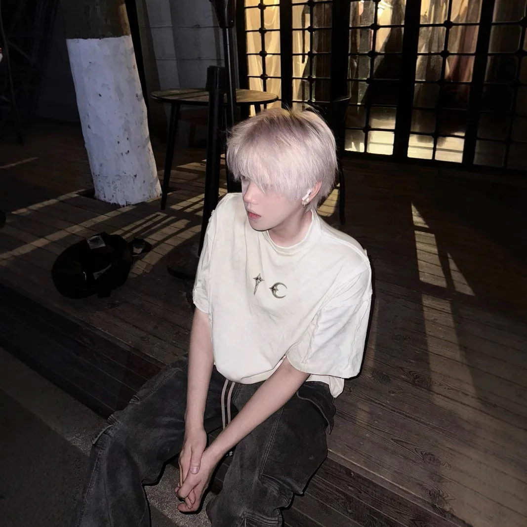 เสื้อยืดแขนสั้นโอเวอร์ไซส์ลำลอ - Streetwear Brand Vintage บทวิจารณ์และราคา