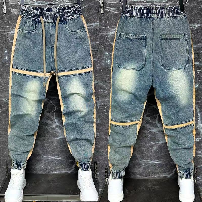 กางเกงฮาเร็มขายาวสำหรับผู้ชาย2 - Streetwear Brand Denim บทวิจารณ์และราคา